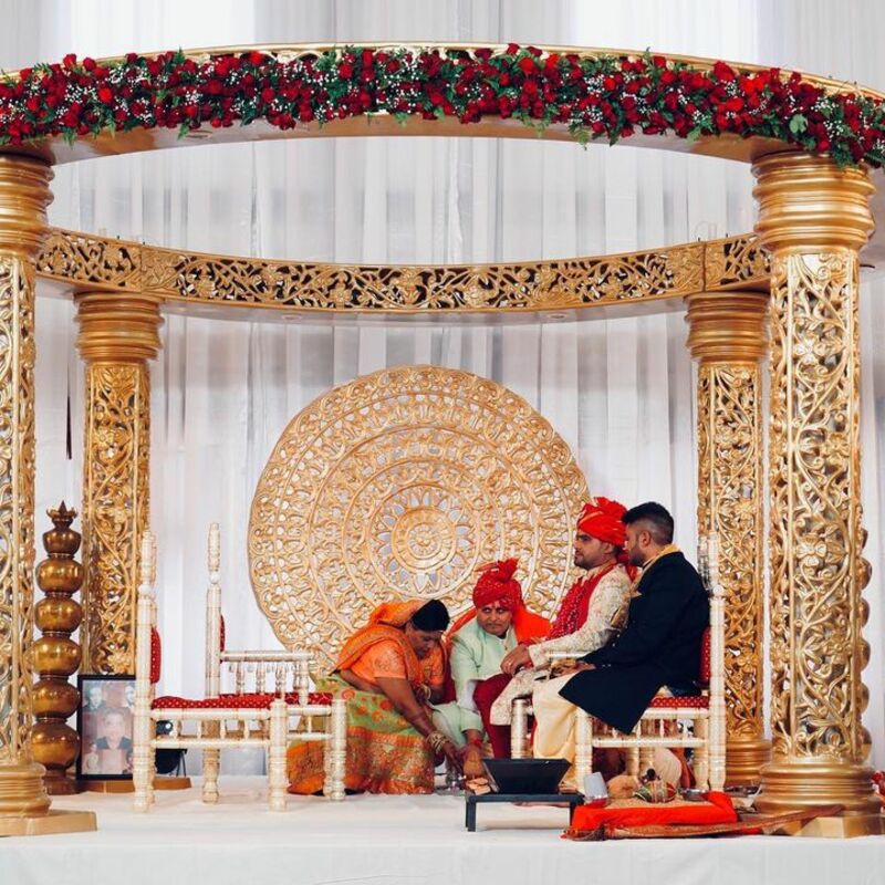 North Indian wedding stage
